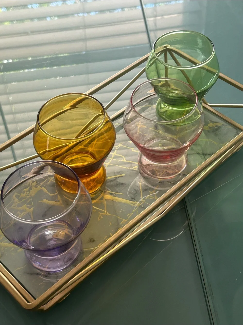 Yield Millennium Collection Stemless Glasses Set 4 Barware Glassware Home Decor
